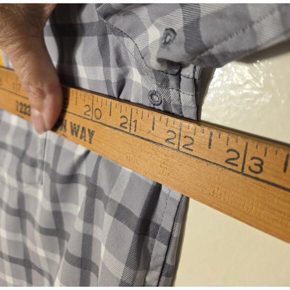 Carhartt Force Sun Defender Mens M Relaxed Fit SS Gray Plaid Shirt Sun Protect - Picture 8 of 9